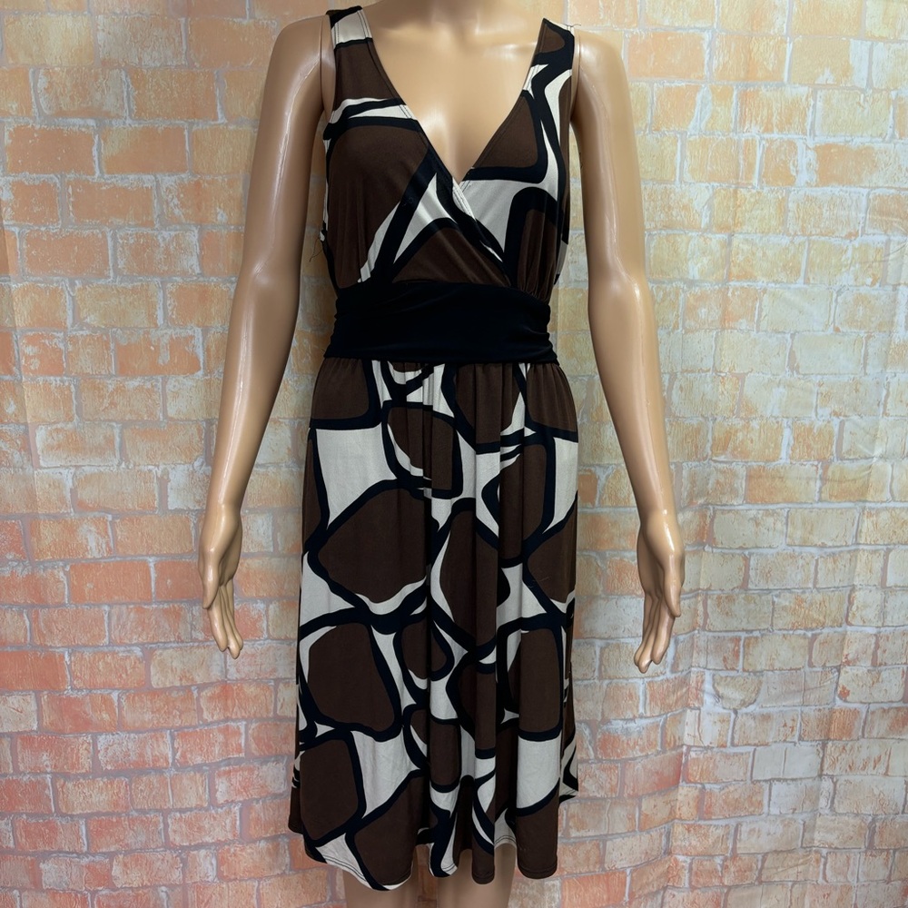 Tiana B Geometric Print Jersey‎ Knit Dress